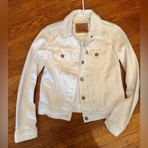 Levi Strauss & Co white denim jacket